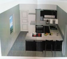 Voici un plan de notre future cuisine Darty
