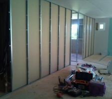 Cloisons chambres 2 et 3, manque le cellier