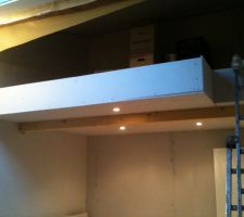 Placo mezzanine chambre fille