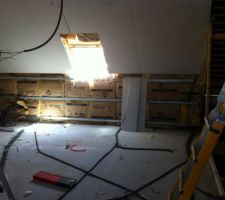 Début du placo/elec chambre 4...