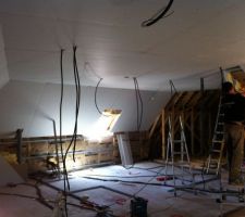 Placo/elec etage...