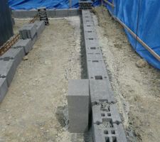 Mur du vide sanitaire 1ère rangée