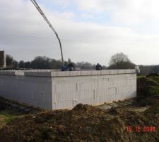 Coulage du béton dans les murs