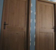 Les portes en chêne posée à l'étage