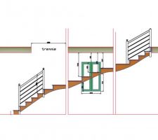 Schema provisoire du nouvel escalier