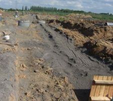 CAnalisations eu de pluie en cours de pose