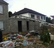 Coulage de la chape &agrave; l'&eacute;tage