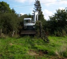 Sortie de la pelle après l'analyse du terrain ... Dur dur le passage :-)