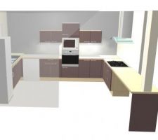 Vue 3D de la cuisine première version
