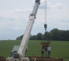 Coulage des murs de la cave