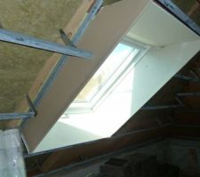 Detail placo autour du velux