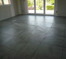 Pose du carrelage - carreaux de 60 x 60