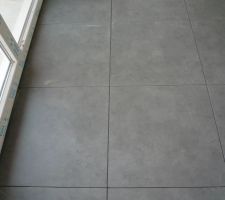 Pose du carrelage - carreaux de 60 x 60
