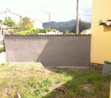 Homme a enfin enduit le mur !