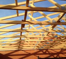 Apr&egrave;s avoir &eacute;t&eacute; stock&eacute;es pendant quelques semaines dehors, les fermettes sont enfin pos&eacute;es!!