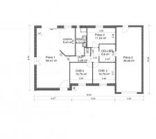 Plan de la maison il ya eu quelque modifications depuis. qu 'en  pensez vous ?