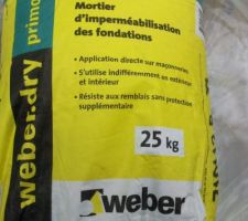 Béton d'étanchéité utilisé sur le vide d'air