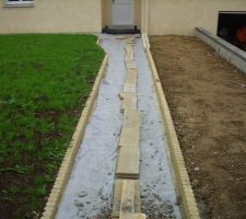 Pose geotextile