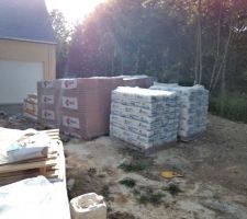 Livraison des briquettes de plâtre et du plâtre !