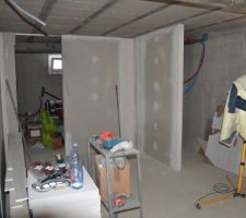 Cloison Atelier et WC dans le garage