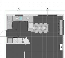 Plan de la future cuisine.