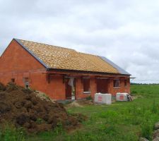 Début couverture façade sud