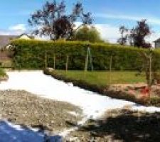 Vue panoramique de l'acc&egrave;s au chantier