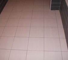 Fa&iuml;ence et carrelage au sol de la salle de bain