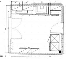 Plan d&eacute;taill&eacute; de la cuisine