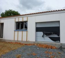 Pose du portail de garage
