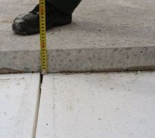 L'&eacute;paisseur de la dalle et les &eacute;carts de l'isolant