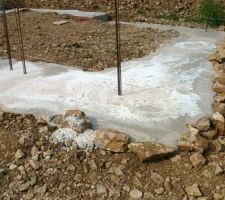 Béton sur semelle renforcée