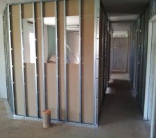 Plâtrerie en cours