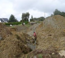 Tranch&eacute; pour &eacute;vacuation des eaux pluvial