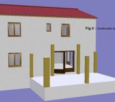 Fig 4 : construction des piliers