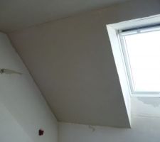 Plafond et rampant de la SDB du 1er étage plâtrés