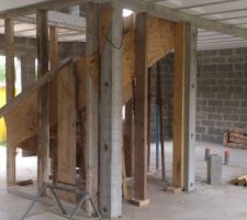 Construction du coffre pour l'escalier