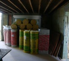 Une partie de la livraison d'isolant