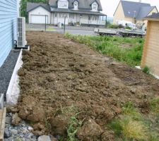 &eacute;talement terre avant la finition en terre v&eacute;g&eacute;tale