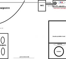 schema de la salle de bain de l'tage