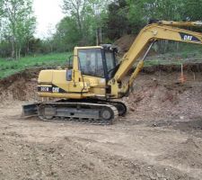 La pelleteuse en action