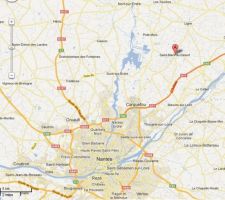 Situation Saint Mars du D&eacute;sert par rapport &agrave; Nantes