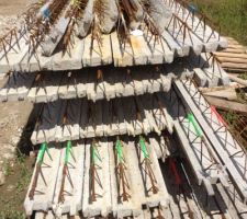 Mat&eacute;riaux pour la dalle de l'&eacute;tage