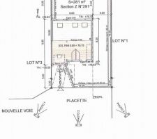 Implantation de la maison sur le terrain