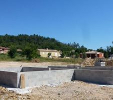 Construction du vide sanitaire - vue Sud