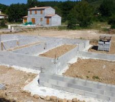 Construction du vide sanitaire - vue Sud-est