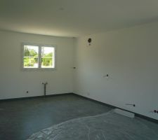 La couche de peinture blanche est faite