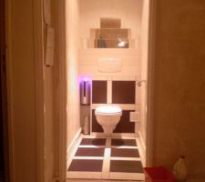 Un WC (fait uniquement à partir de chute de carrelage, lambris, ..., sauf le WC bien sur)