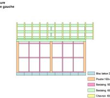 Déclaration Travaux - Ossature façade gauche