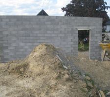 Garage face sud avec porte de service